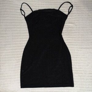 Black Mini Dress with Spaghetti Straps
